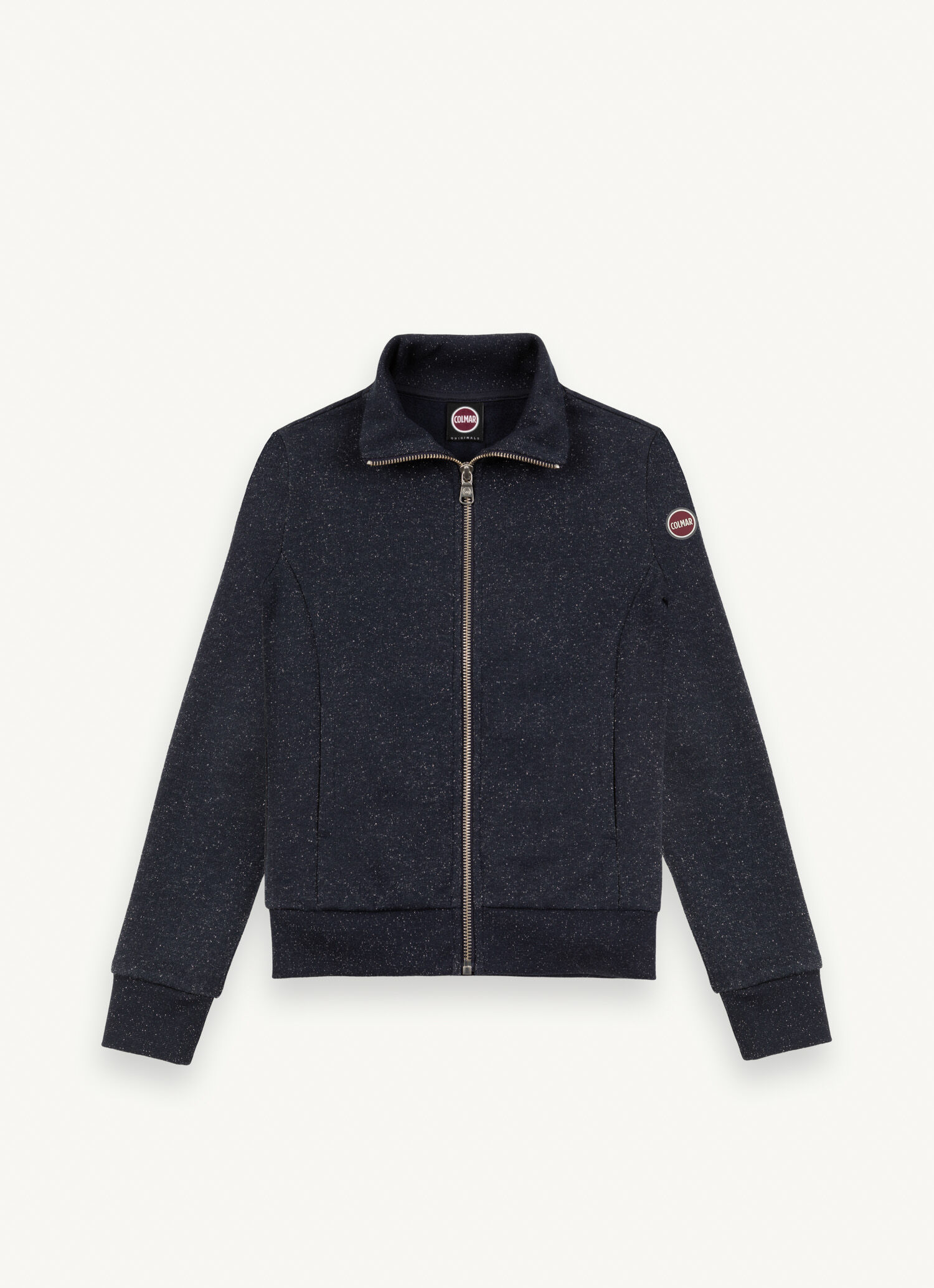 Sudadera con cremallera, cuello alto y acabado brillante - Colmar